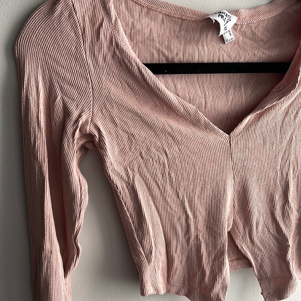 Princess Polly pink long sleeve with fly away